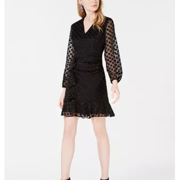 Bar III Polka Dot Ruffle Dress - Picture 2 of 5